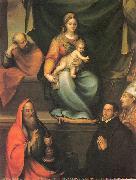 Prado, Blas del The Holy Family with Saints and the Master Alonso de Villegas Sweden oil painting artist